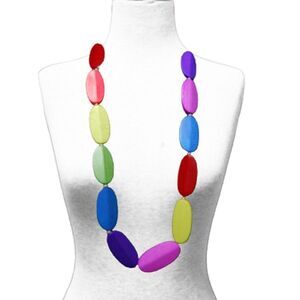 Wooden Adjustable & Cotton Cord Necklace (24-46 Inches)